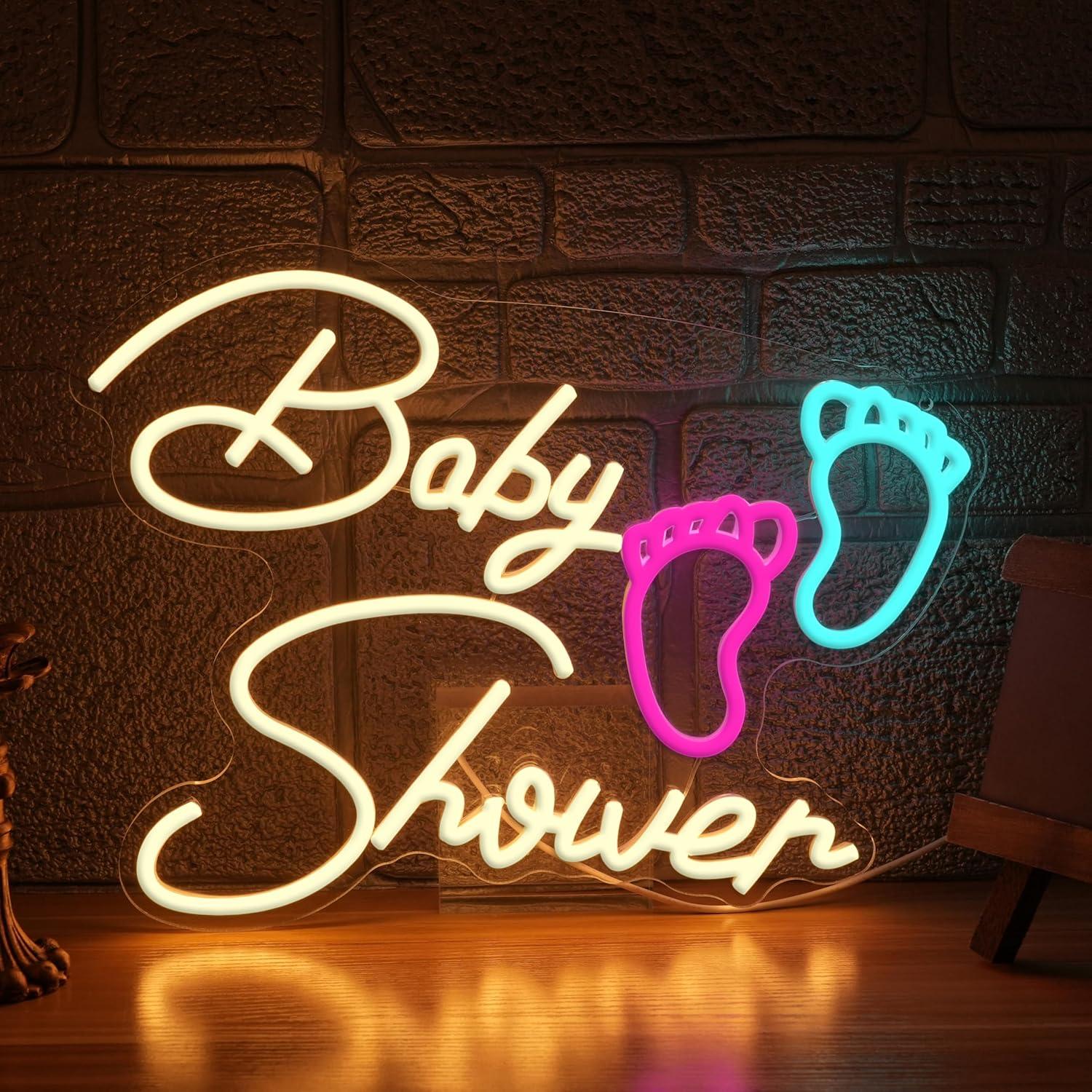 Baby Nursery Wall Lights - 베이비 샤워 네온사인 USB 디밍 가능