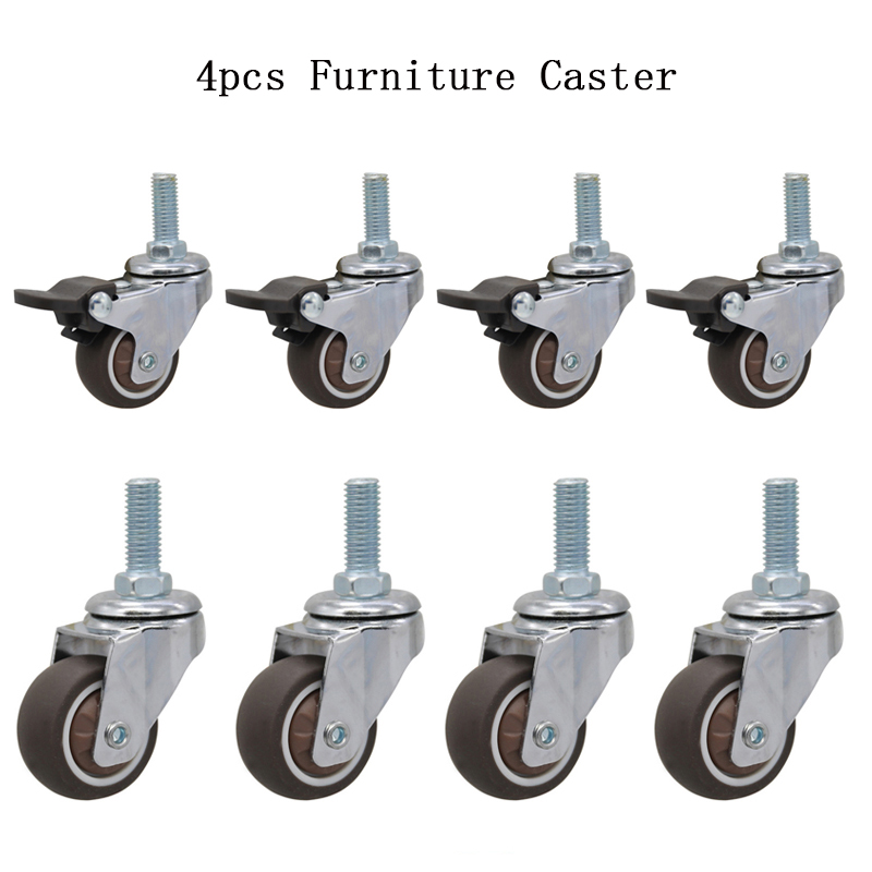 4pcs 가구 캐스터 바퀴 부드러운 고무 회전 캐스터  - Baby Nursery Trolley 리뷰 및 가격