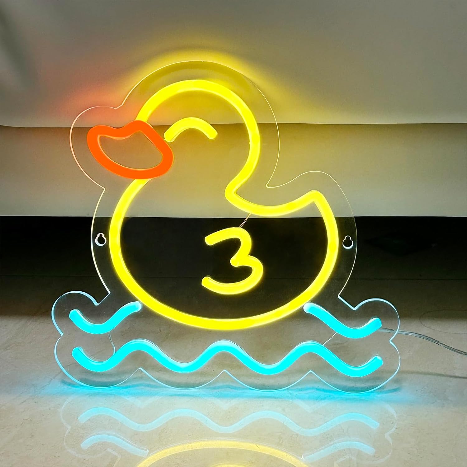 오리 모양의 네온사인 LED 벽 장식, USB 전원 방 - Baby Nursery Wall Lights 리뷰 및 가격